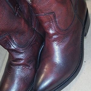 Burgundy with Black accent Booties